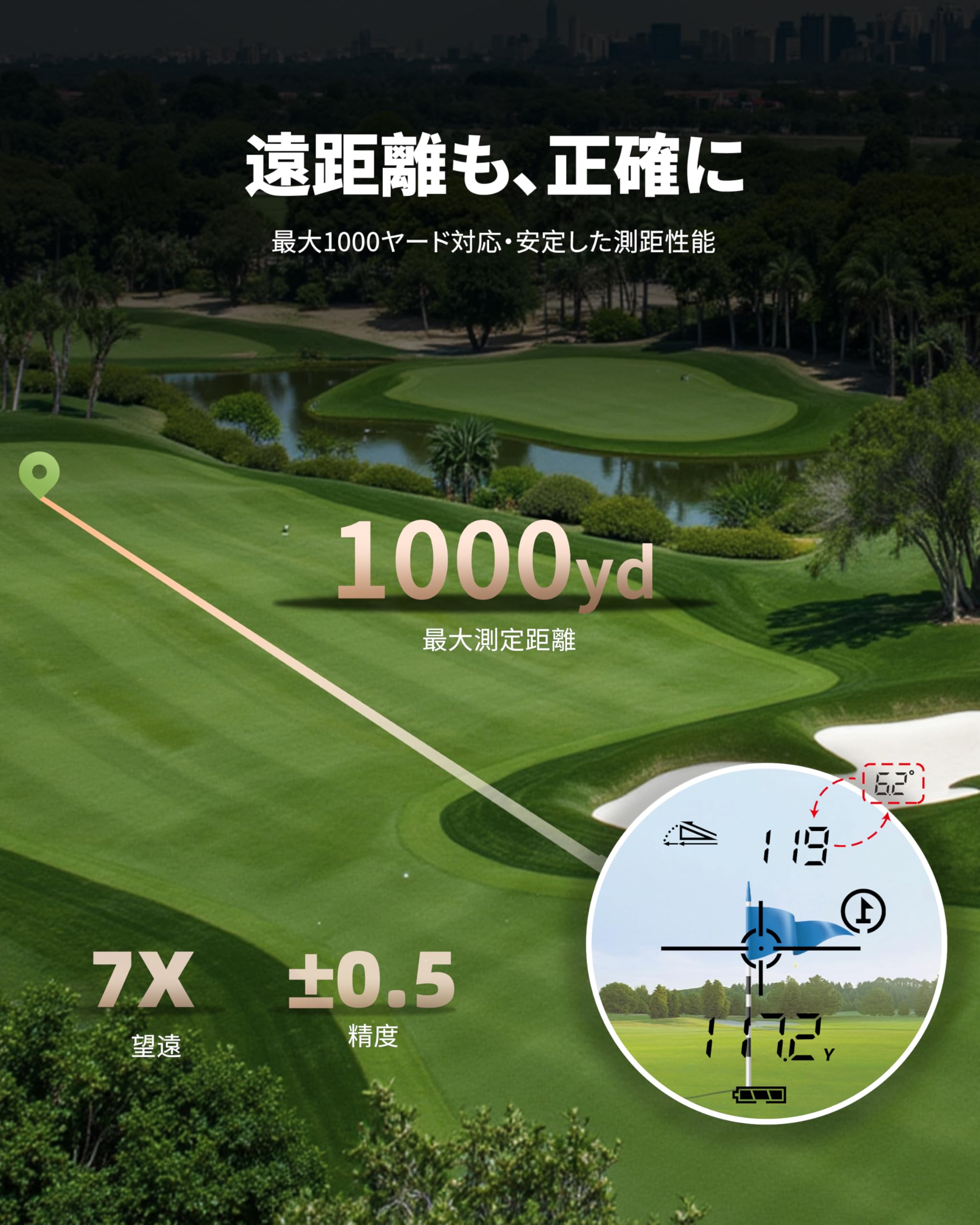 Amazon.co.jp: DORMIE T80 ゴルフ レーザー 距離計 | 1000yd 0.02秒